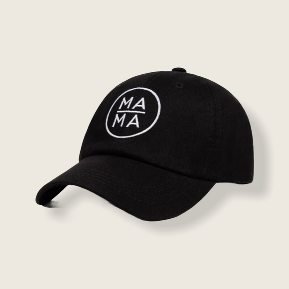 Mama Embroidered Baseball Hat (Mother's Day Gift, New Mom, Mom-to-be) Black Cap - Picture 1 of 4